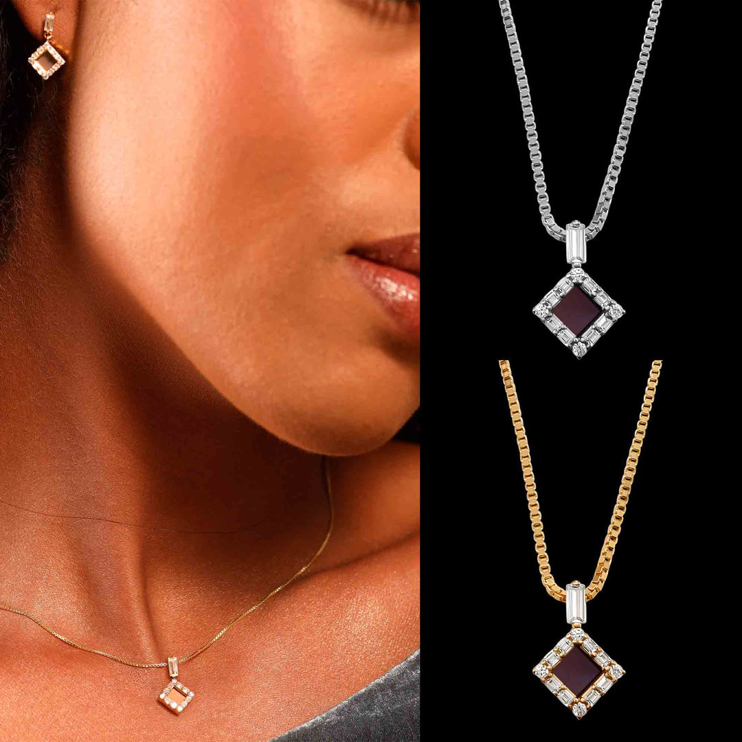 Cute Valentine's Day gift idea – rhombus nano Bible necklace