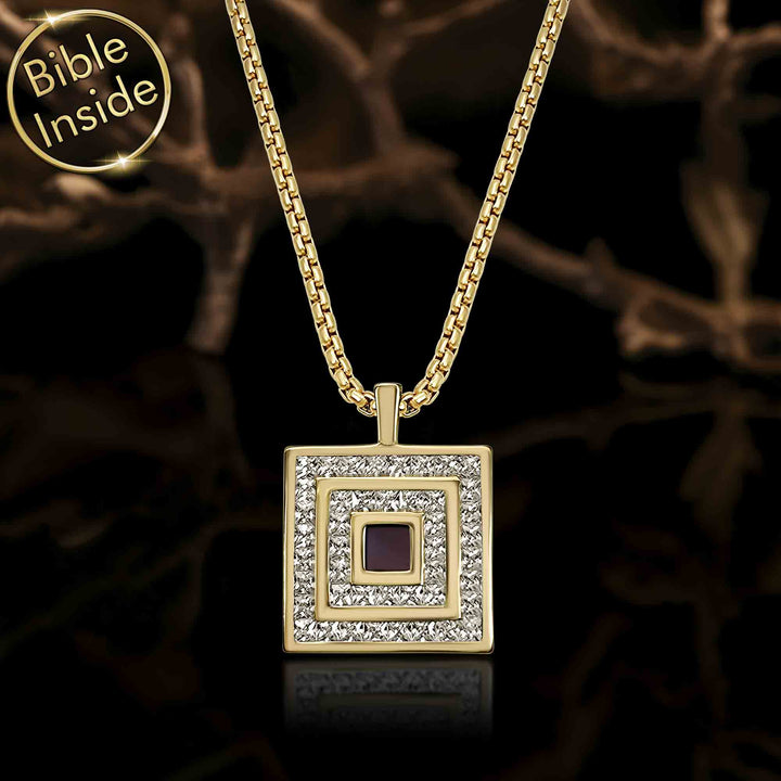 Christian gifts for fathers New Testament microchip Bible necklace