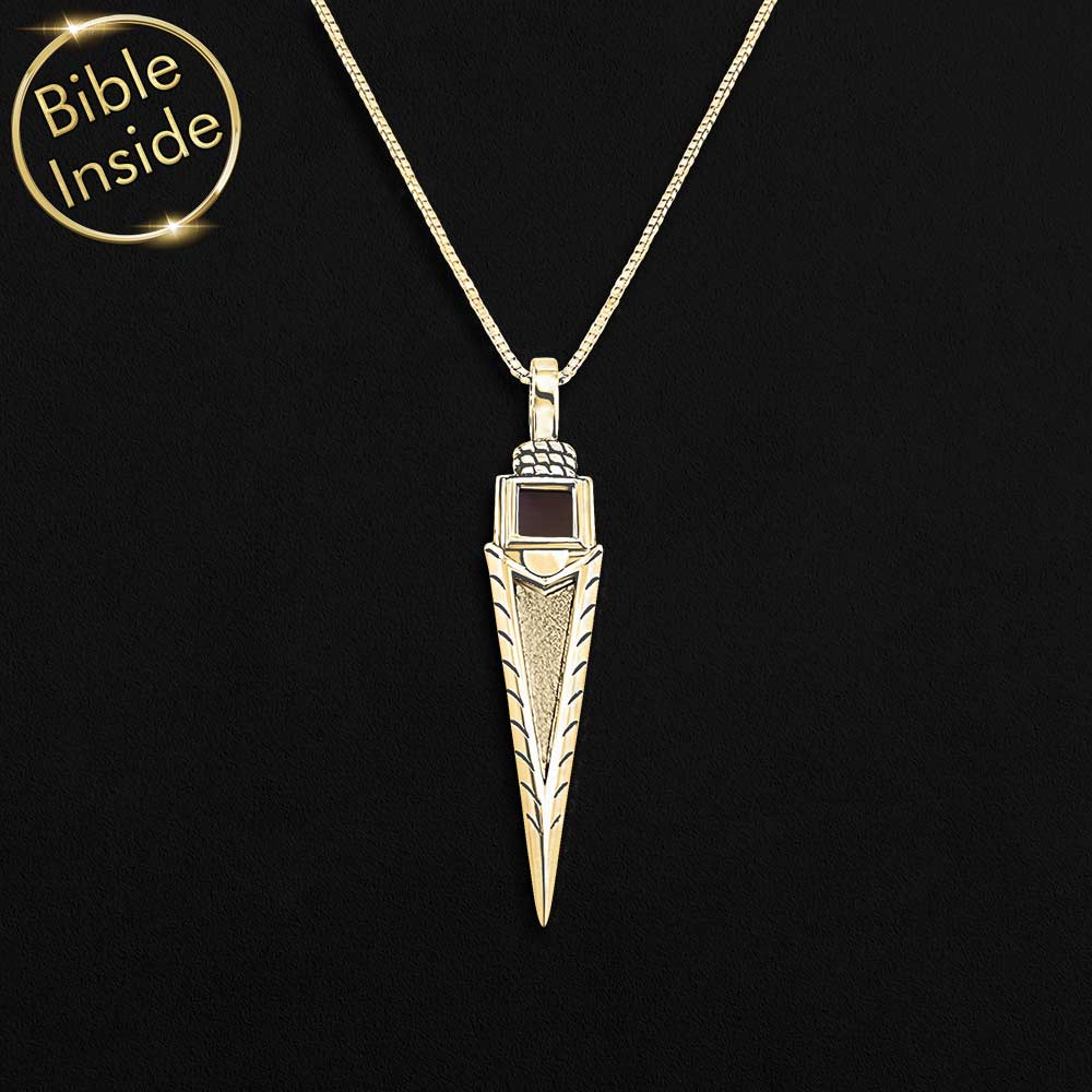 Christian jewelry arrow necklace for men, cool Valentine's day gift idea
