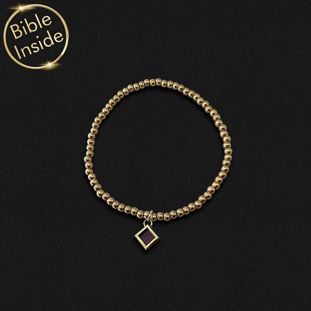 Valentine's present for friend – Shlama bubble bracelet with scripture chip