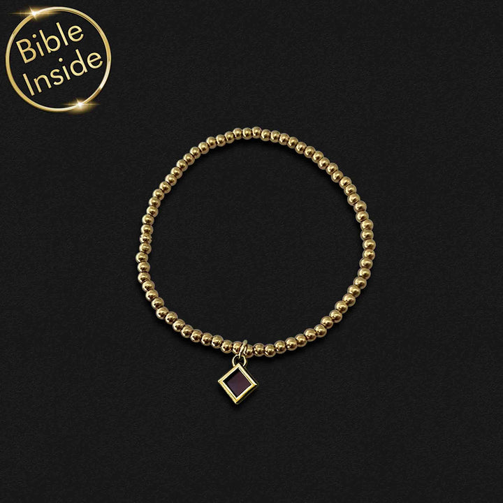 Valentine's present for friend – Shlama bubble bracelet with scripture chip