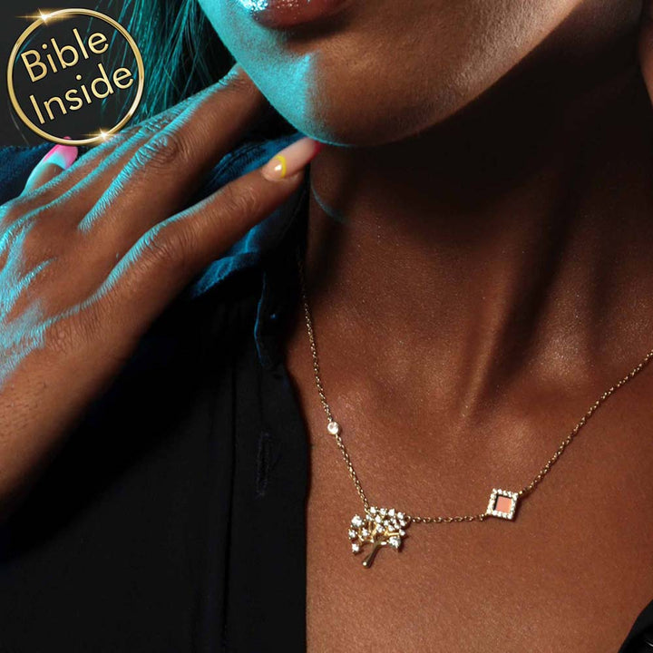 Tree of life nano Bible necklace – thoughtful Christian gift for women