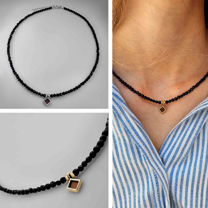 Gift for a Christian rhombus necklace with nano Bible – women's jewelry