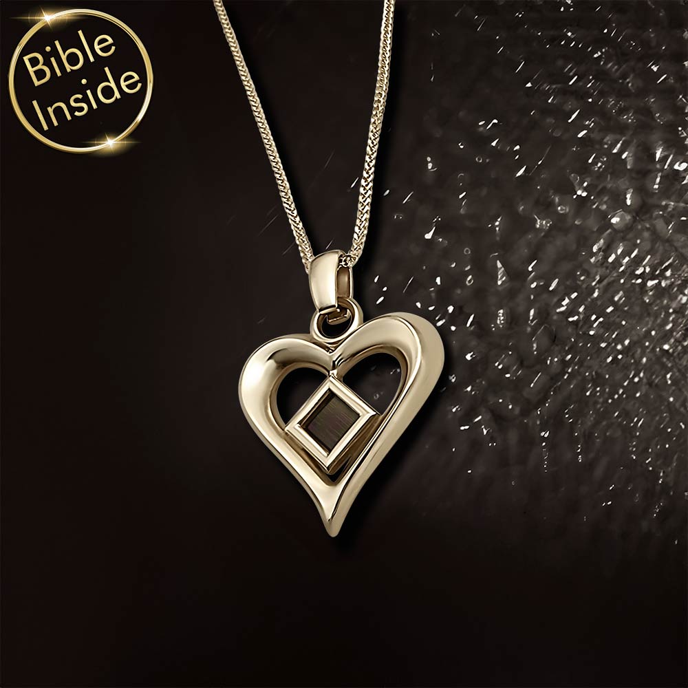 Christian wedding present heart necklace – meaningful faith jewelry