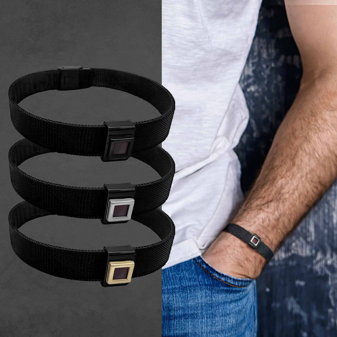 Gift for Christian men - Knox rectangle bracelet with nano Bible chip
