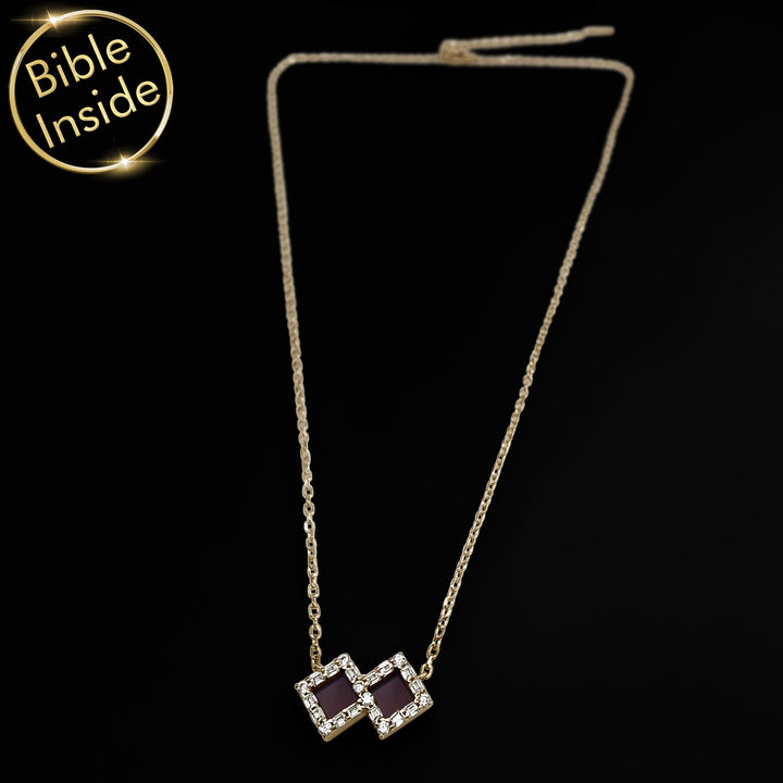Daily wear Christian nano Bible necklace, subtle Valentine's day gift for fiance