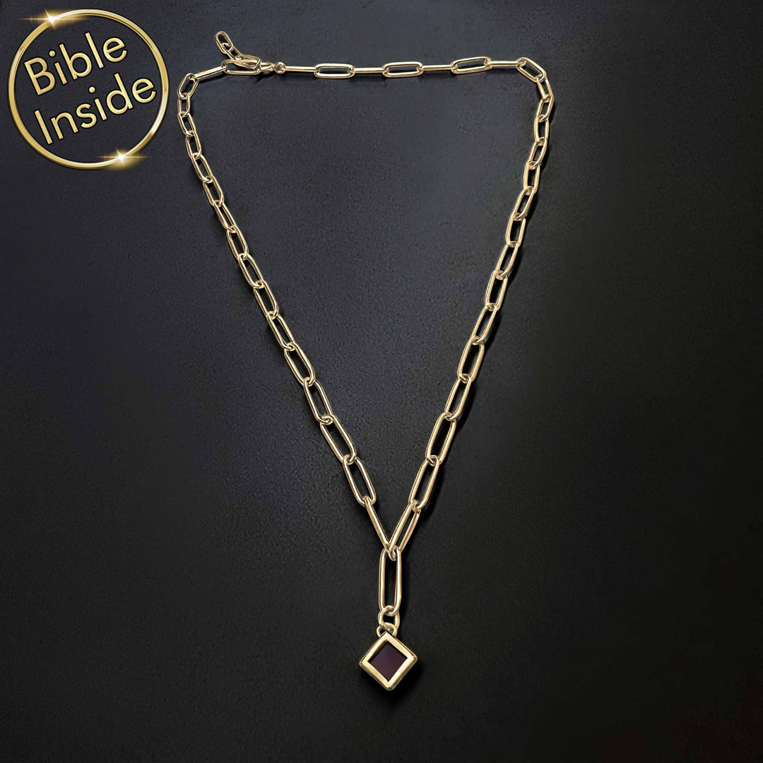 Valentine's day present for fiancée – polished rhombus necklace, meaningful gift