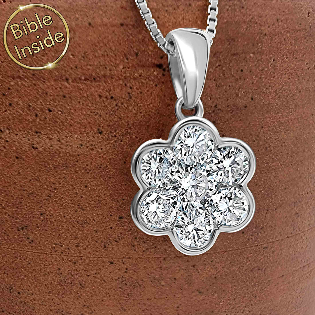 Thoughtful valentine's present for girlfriend – Christian flower necklace