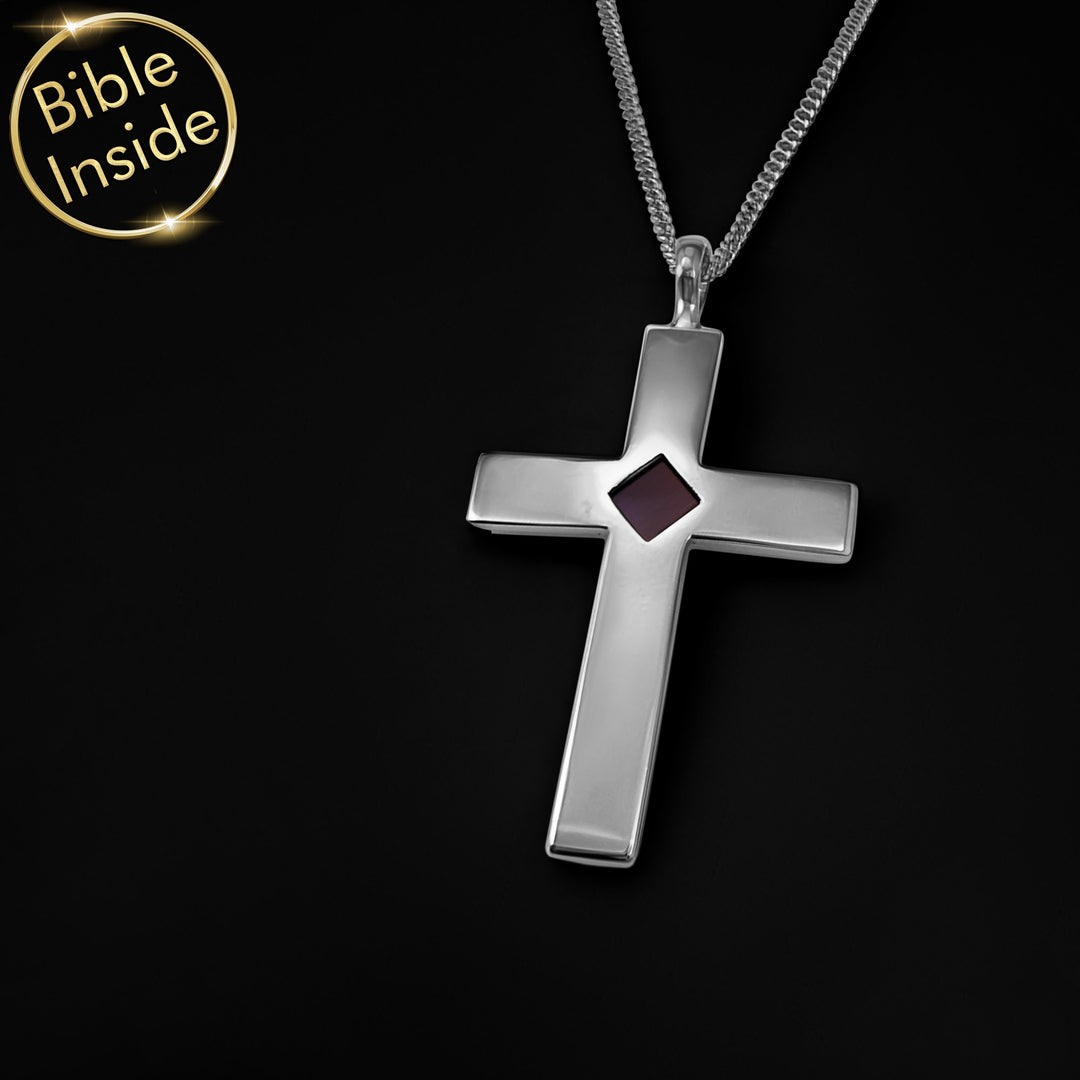 Elegant men's cross necklace – valentine's day gift idea for boyfriend who loves faith