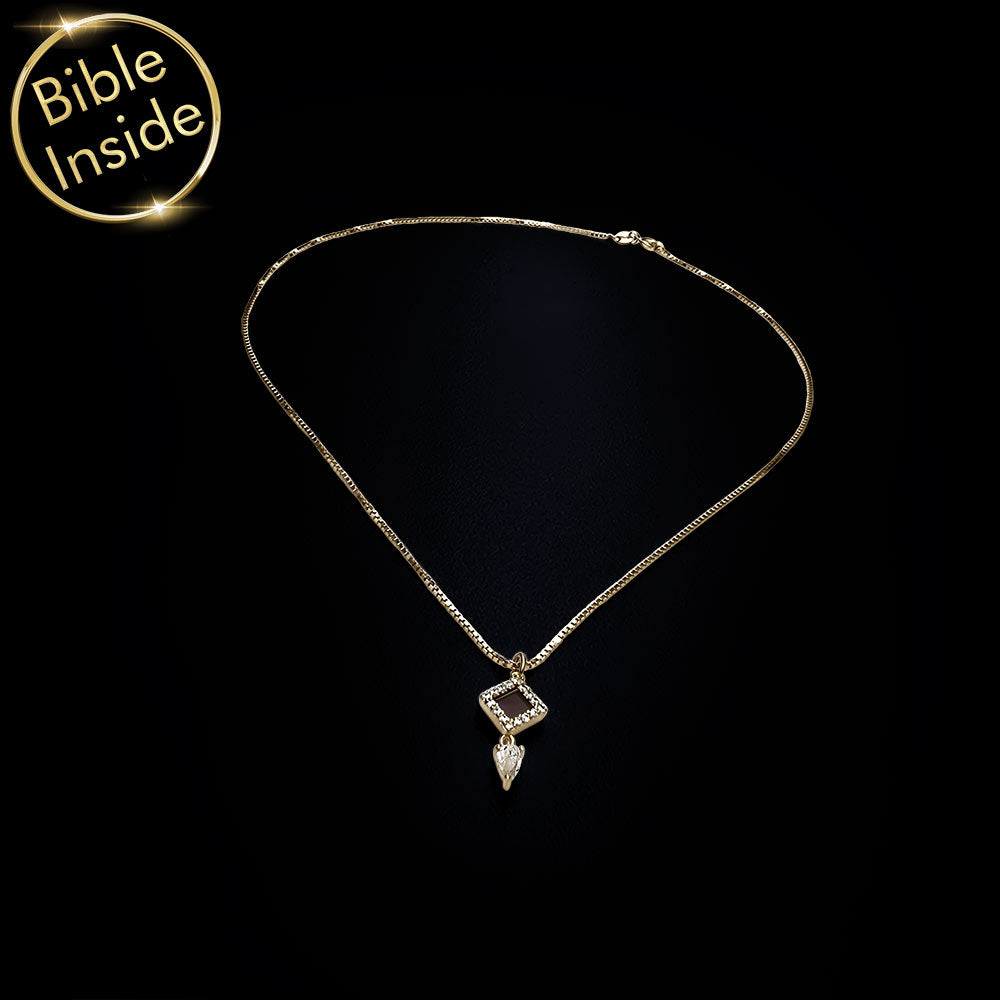 Valentine's present idea for her with New Testament micro Bible jewelry