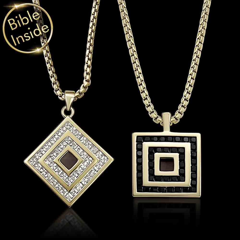 Valentine gift idea for him men’s pendant with hidden Bible engraving
