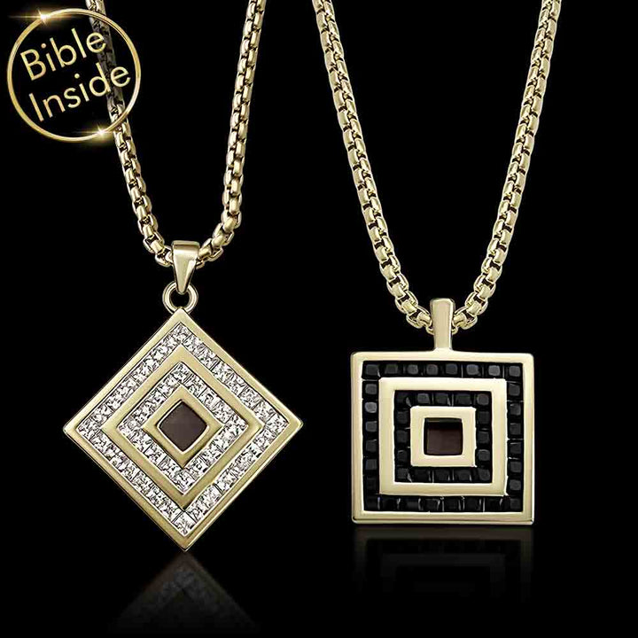 Valentine gift idea for him men’s pendant with hidden Bible engraving