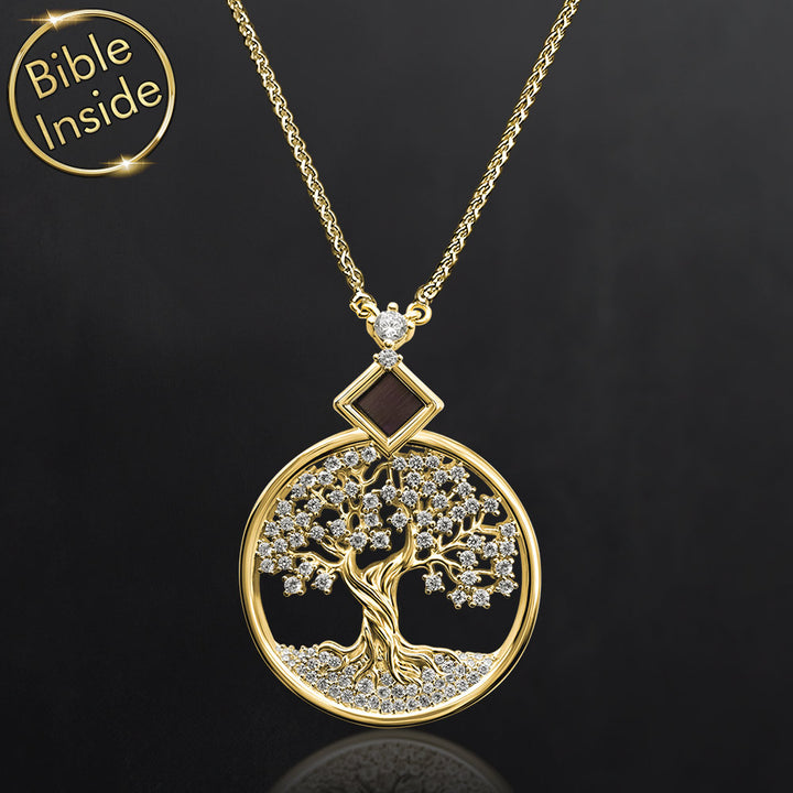 Christian gifts for woman Tree of Life pendant in 14k gold