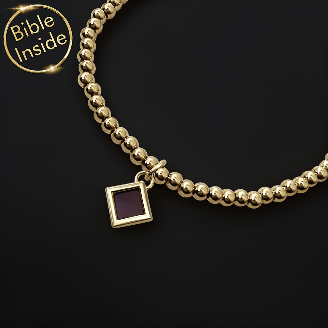 Bubble-3 bracelet womens Christmas jewelry with New Testament - contemporary Christian style