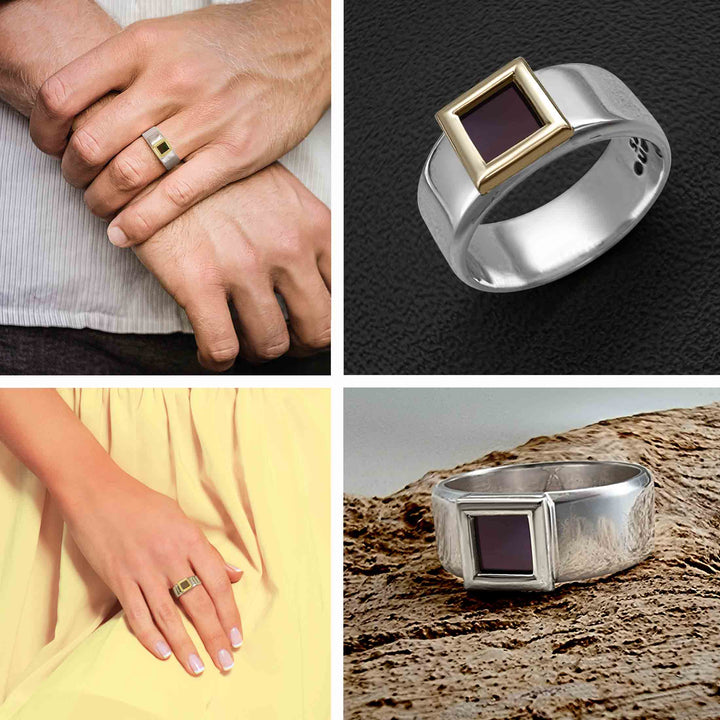 Gifts for her on Valentine's Hercules ring with nano Bible chip – womens Christian jewelry