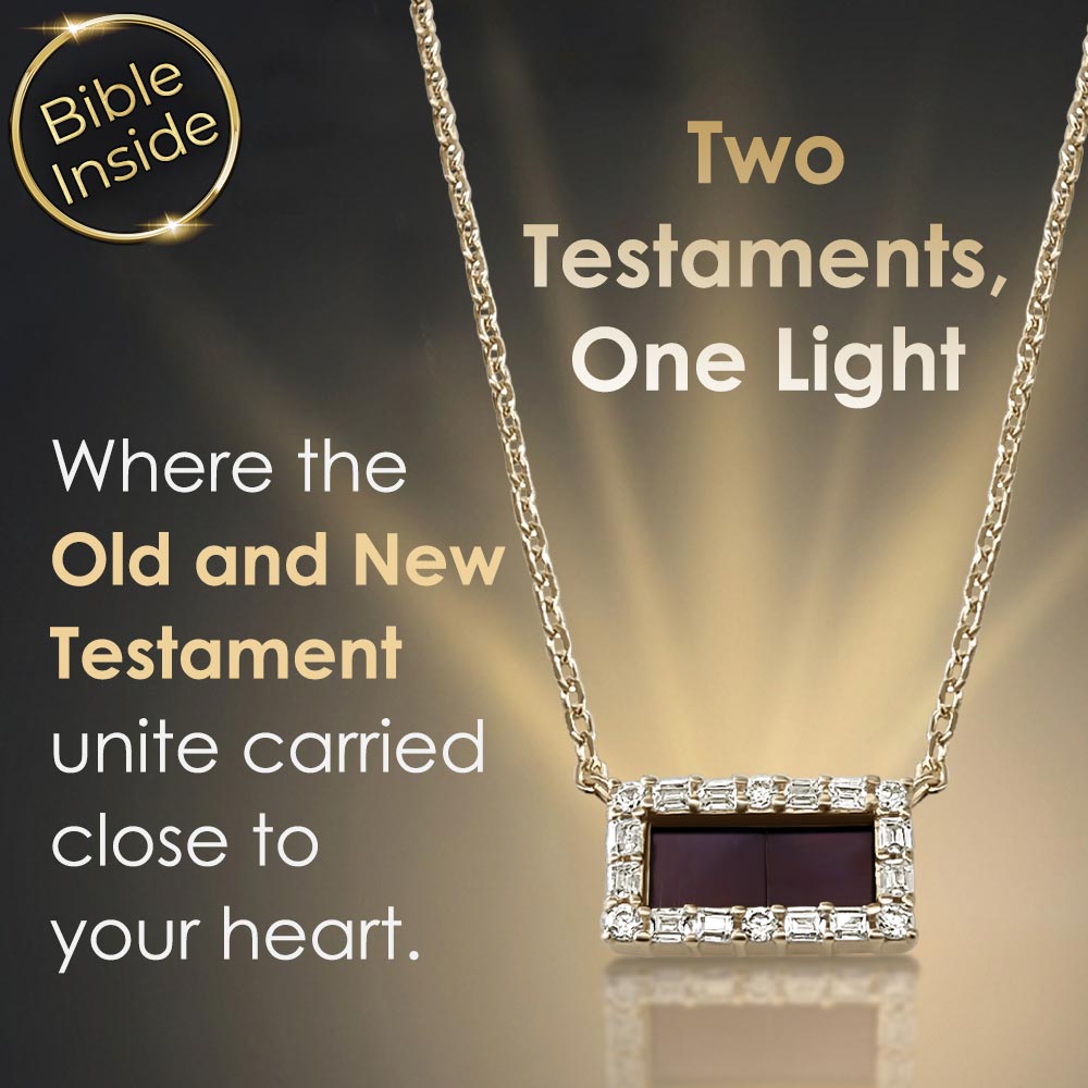 Gold necklace for Christian women with CZ stones
