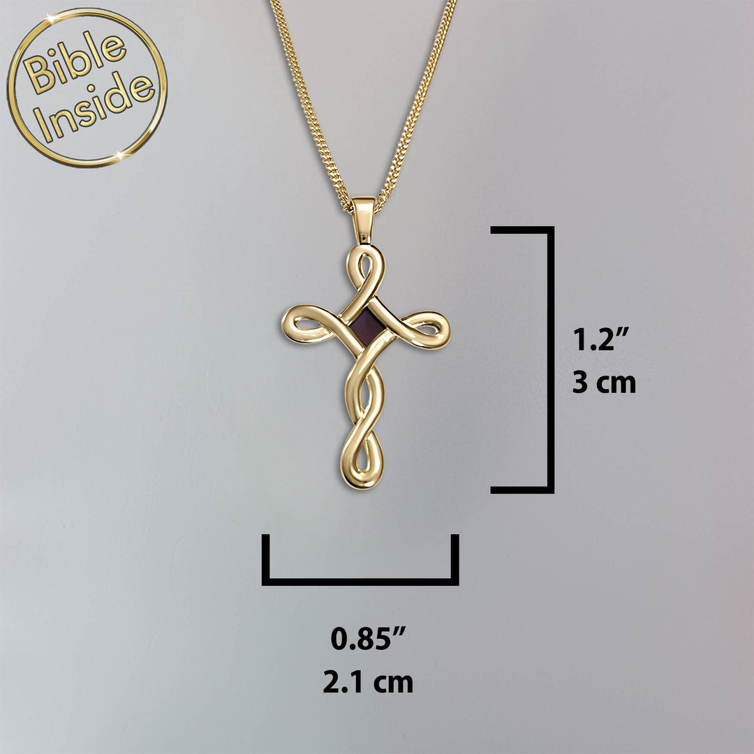 Christian gold necklace featuring a cross charm – elegant daily wear