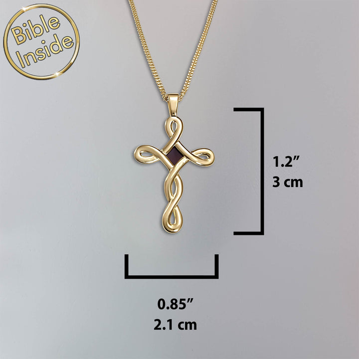 Christian gold necklace featuring a cross charm – elegant daily wear