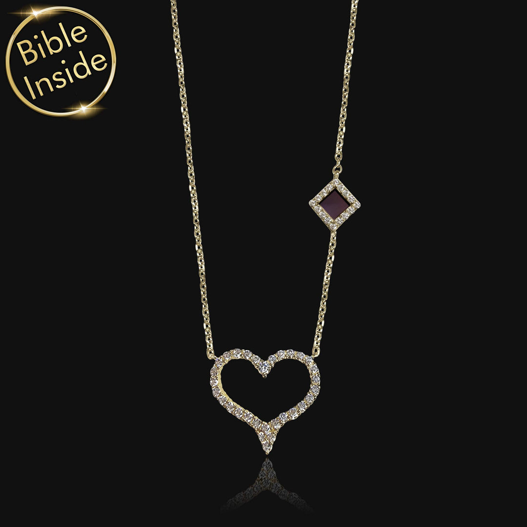 Heart necklaces for girlfriend in gold – daily wear Christian jewelry