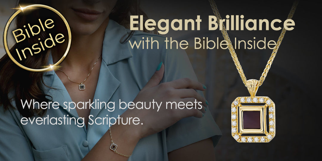 Gold necklace for Christian girls – Diana necklace with miniature Bible