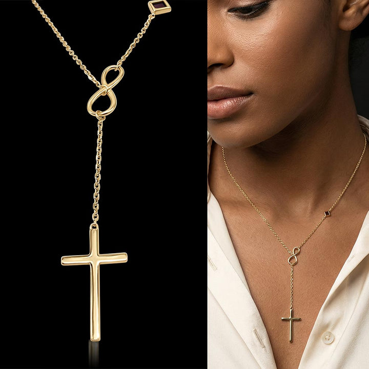 Gold necklace for Christian women with cross pendant — minimalist faith jewelry