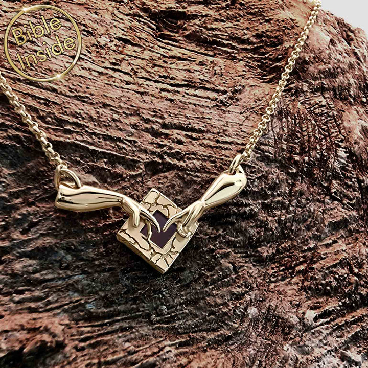 Christian gold necklace for Christian women with Genesis pendant design