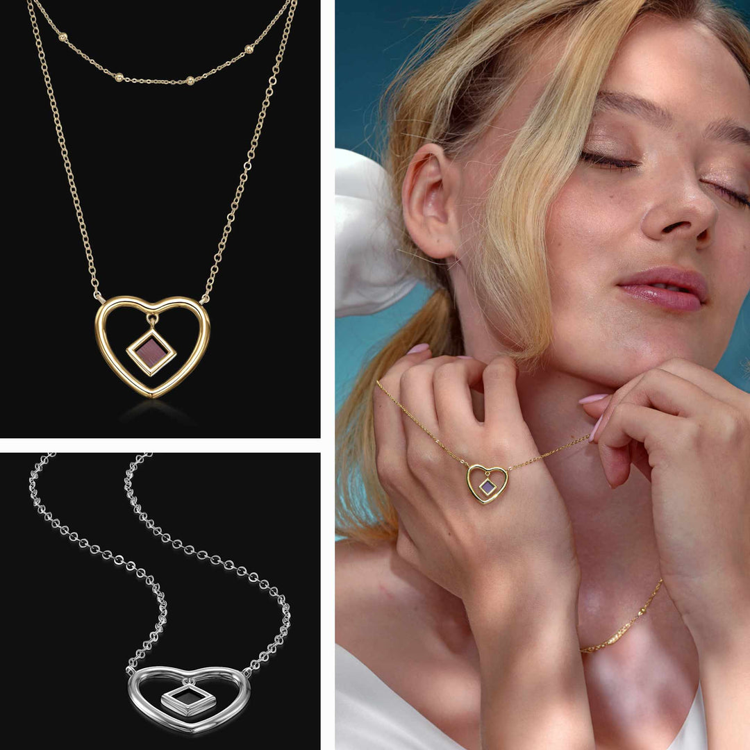 Good valentine's day gift idea heart necklace with nano Bible – Christian jewelry for women