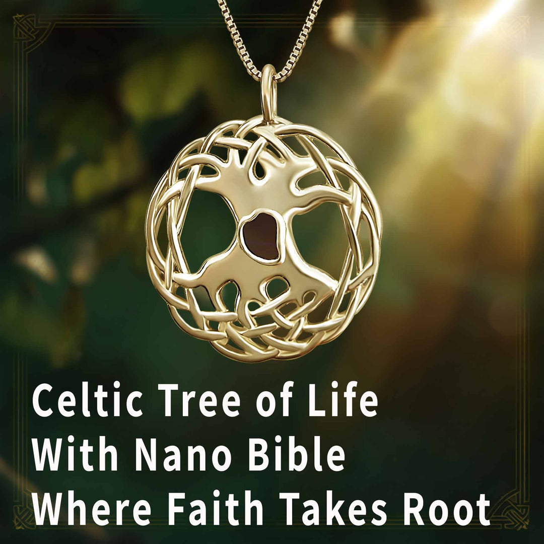 Tree necklace pendant with New Testament – Shlama 
