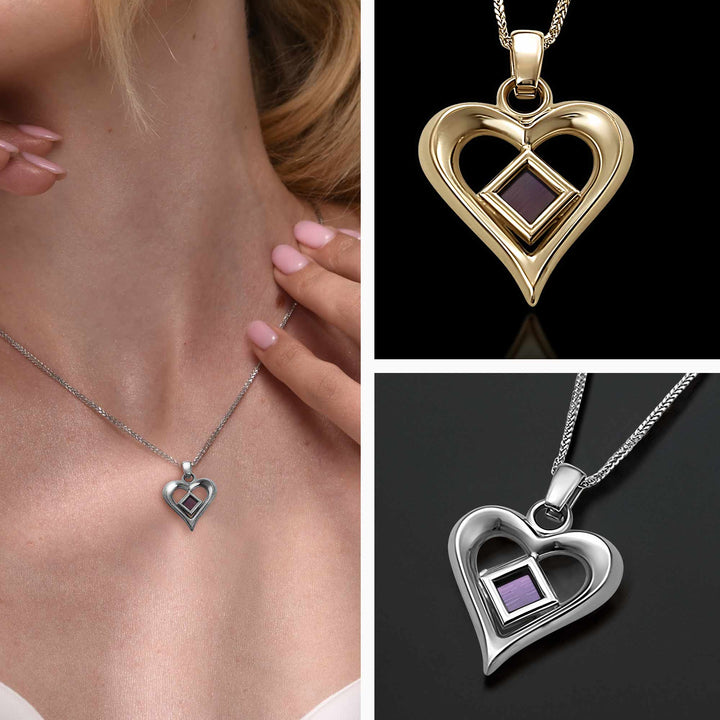 Heart necklace for girlfriend – elegant Christian jewelry for daily wear