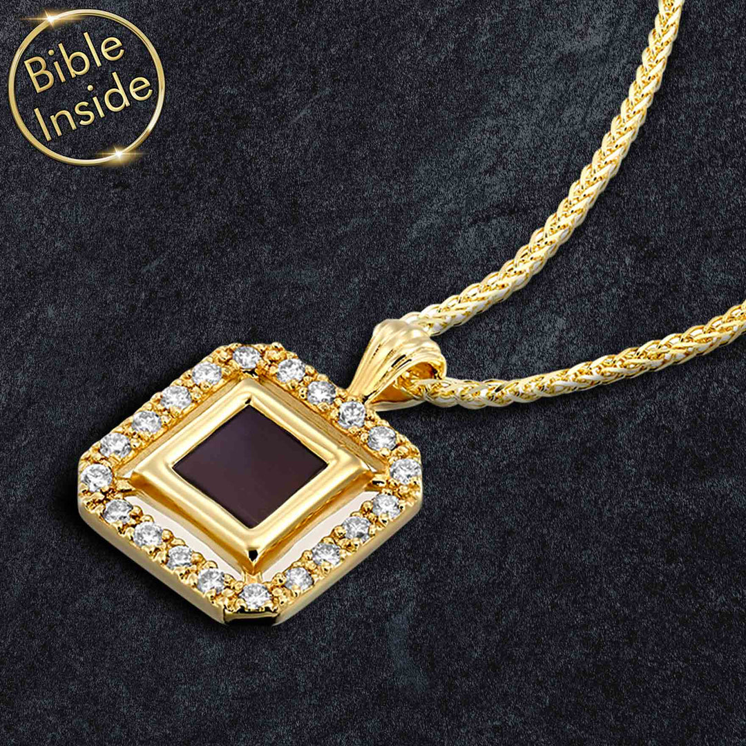 Cute Valentine's Day gift idea – timeless Diana necklace with micro Bible chip