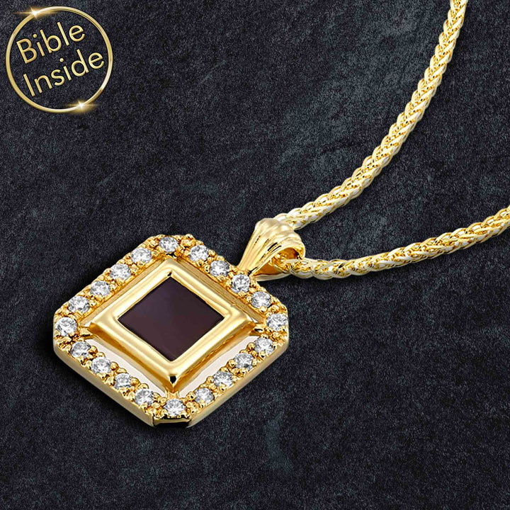 Cute Valentine's Day gift idea – timeless Diana necklace with micro Bible chip