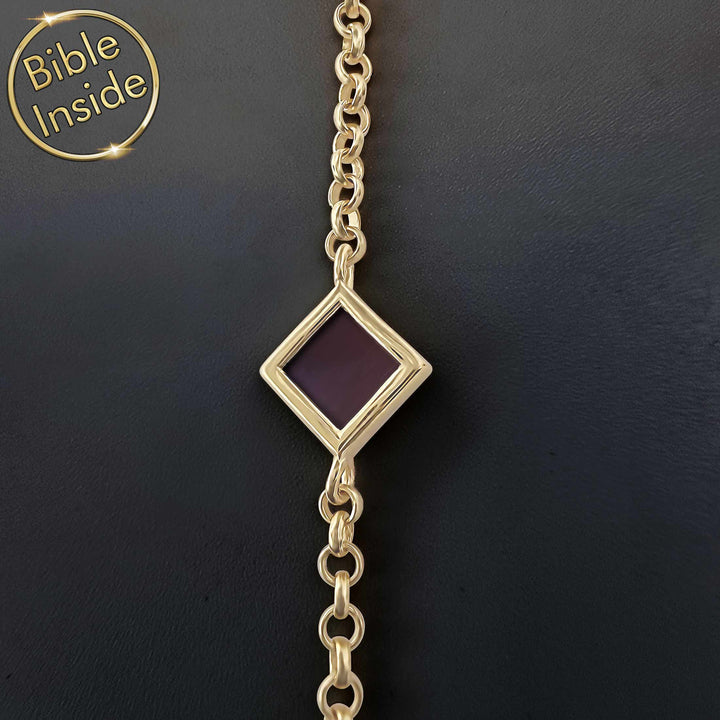 Cute Valentine's Day gift idea in gold – elegant Christian bracelet for women