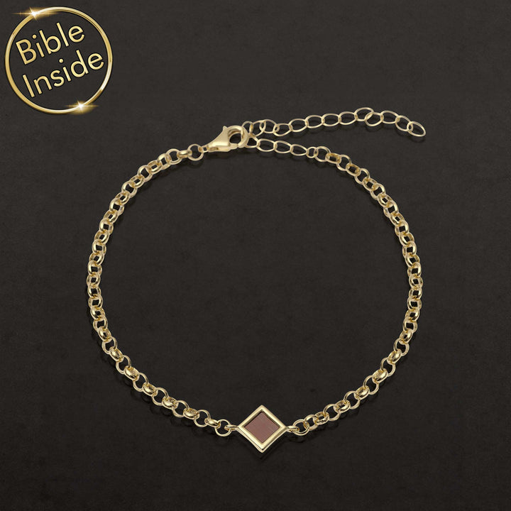 Minimalist cute Valentine's Day gift idea – rhombus pendant bracelet