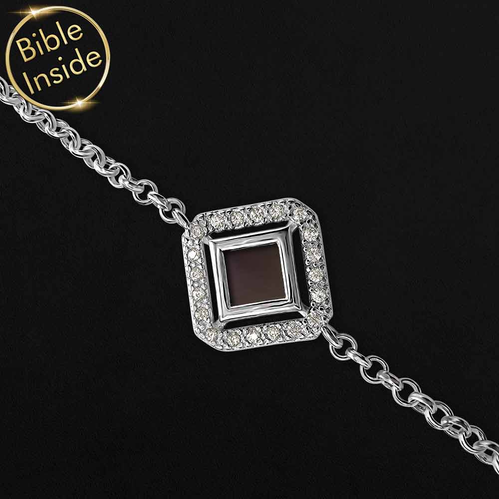 Women's nano Bible bracelet – cute Valentine's day gift idea in silver