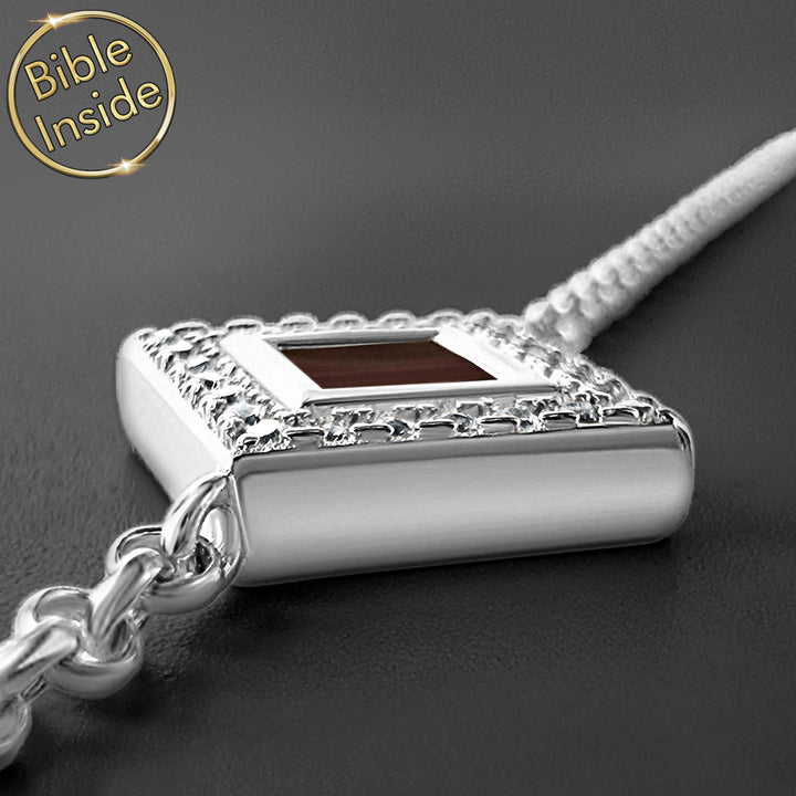 Cute Valentine's Day gift idea in silver – minimalist Christian bracelet for her