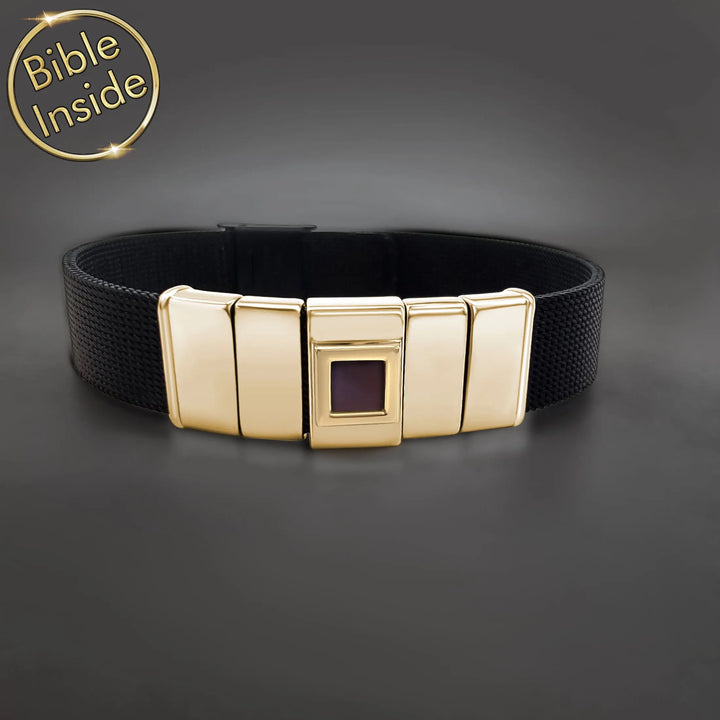 Valentine gift idea for him sleek bracelet with Bible inside