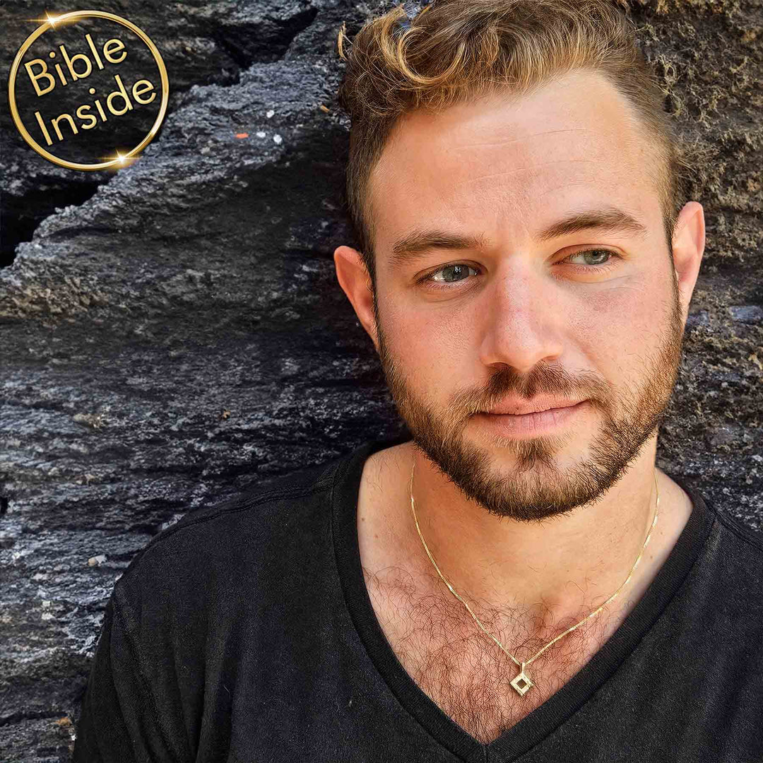 Valentine's day present idea for him – minimalist Christian pendant for daily wear