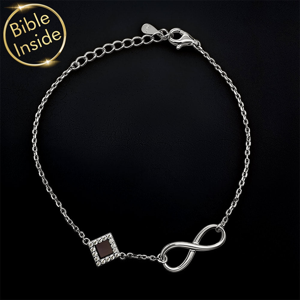 Cute Valentine's Day gift idea – silver infinity bracelet for daily wear