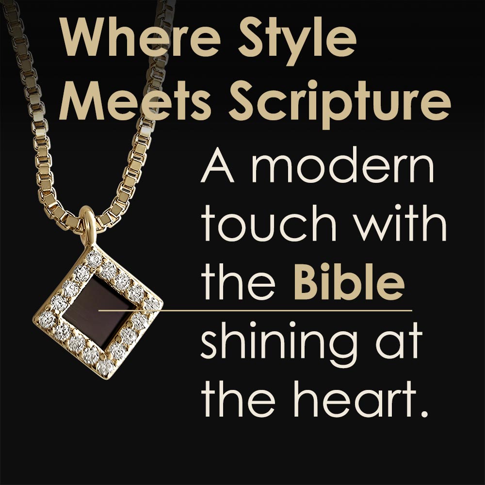 Miniature Bible necklace, stylish Christian idea for Valentine gift