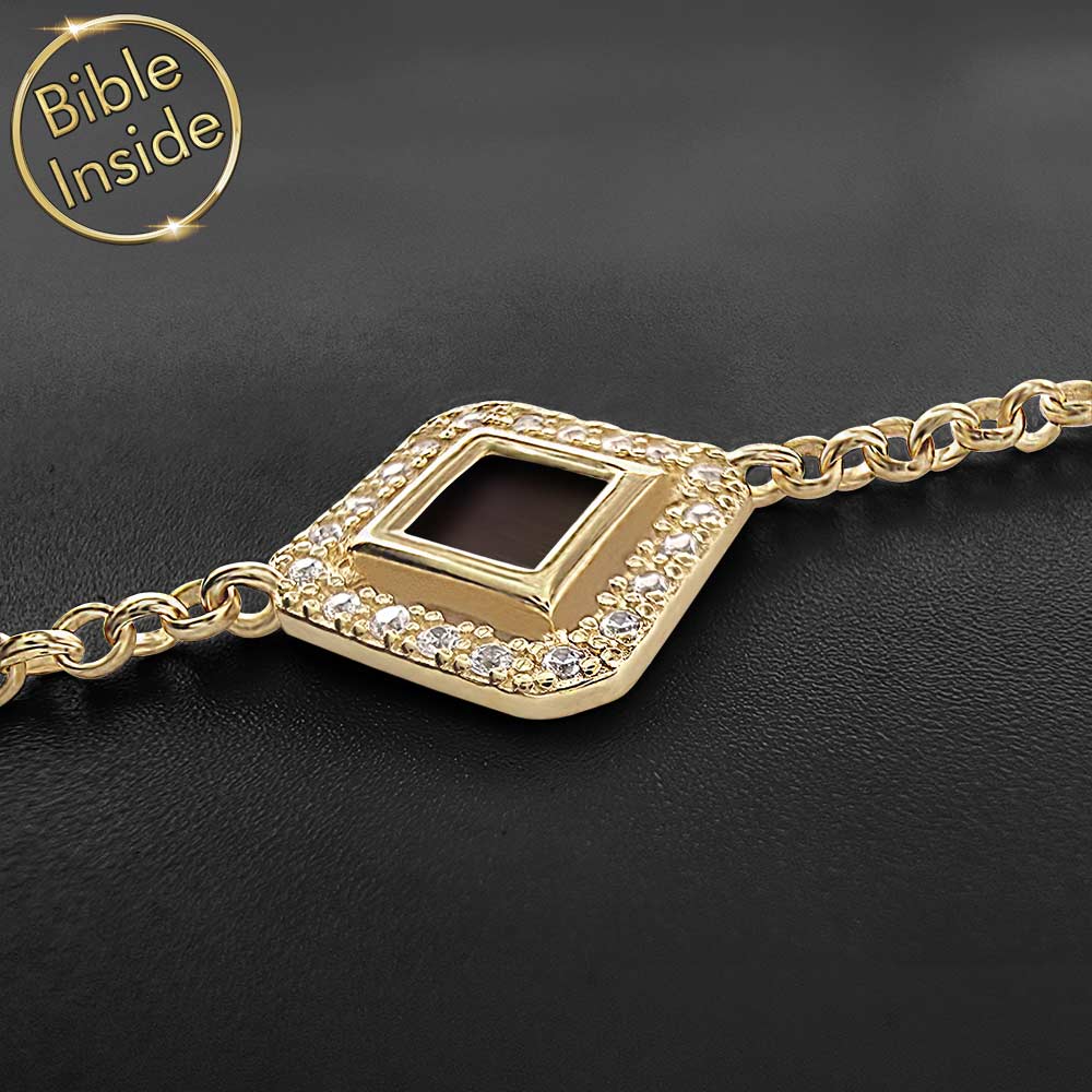 Rhombus valentine jewelry bracelet for women, meaningful Christian gift