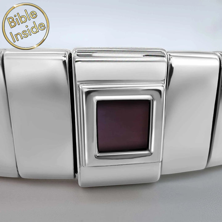 Nano Bible bracelet for guys - modern Christian accessory with scripture inside