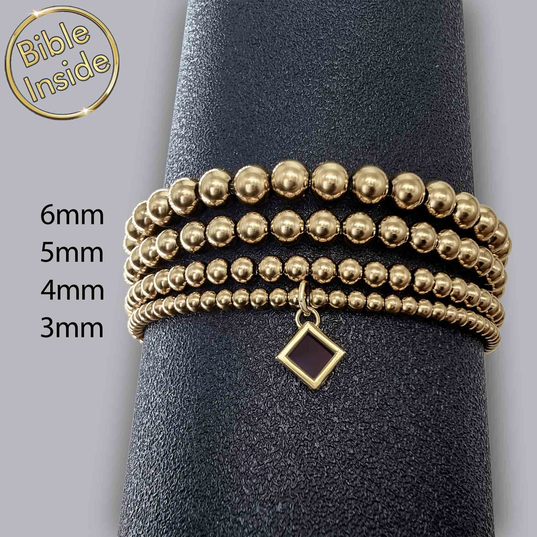 Unique mother's day jewelry – minimalist bracelet with New Testament chip inside