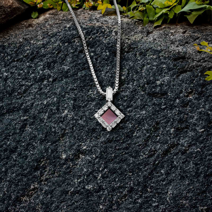 Mother's day necklace gift with miniature Bible chip and feminine pendant design