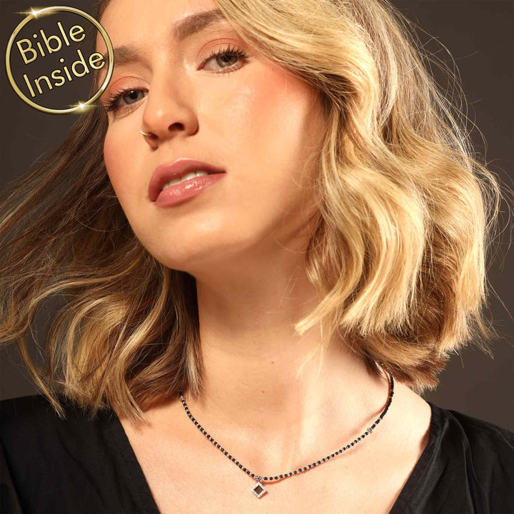 Necklace with scripture in rhombus pendant – timeless devotional jewelry