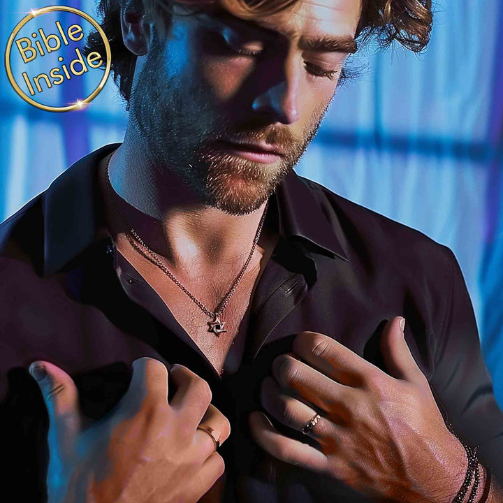 Star scripture necklace for Christian men – meaningful faith accessory