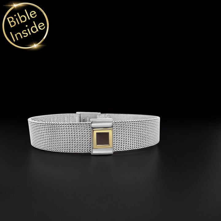 Fashionable rectangle symbol bracelet – modern Valentine day gift for hubby.