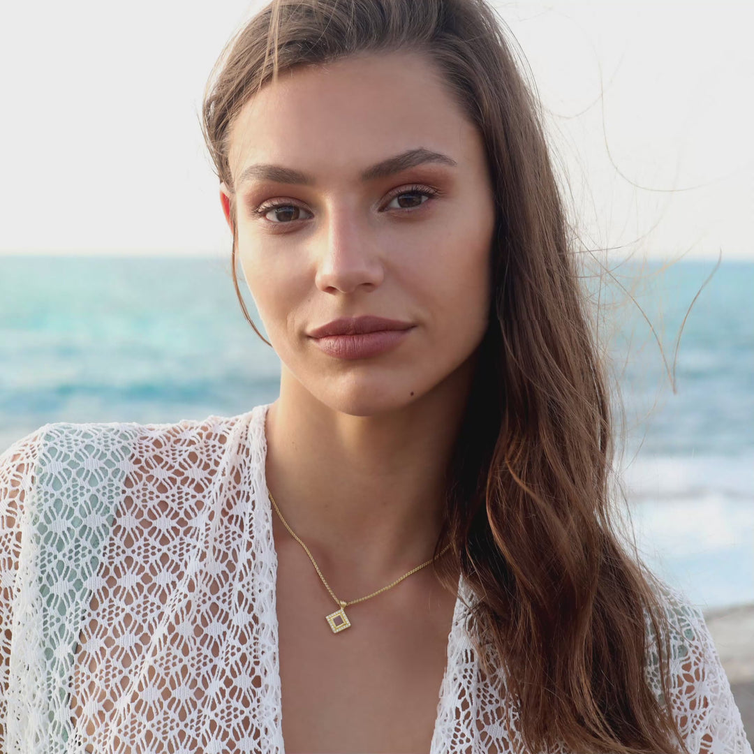 Minimalist Christian jewelry with key pendant and scripture technology
