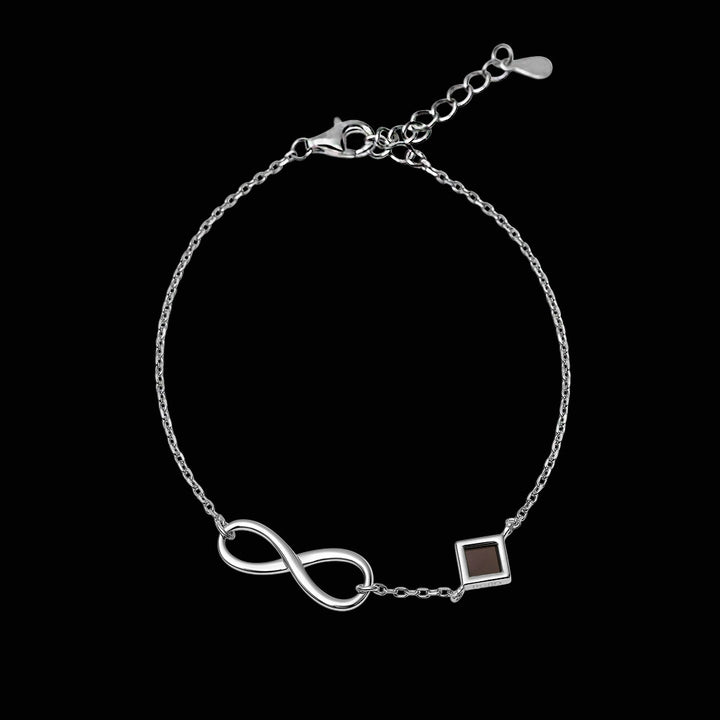 Women's religious bracelet in sterling silver – rhombus charm with scripture