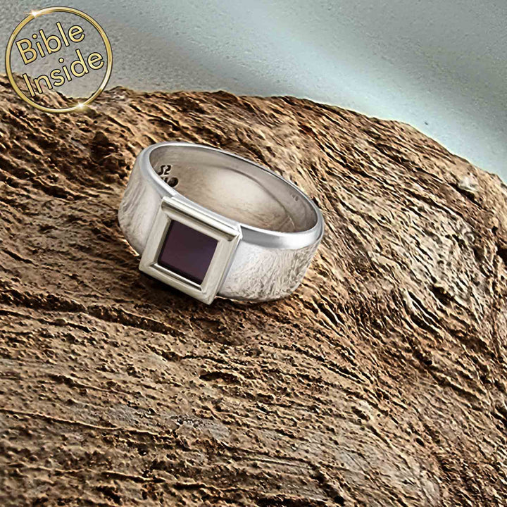 Women's ring for Valentine's Day – Hercules symbol with New Testament chip
