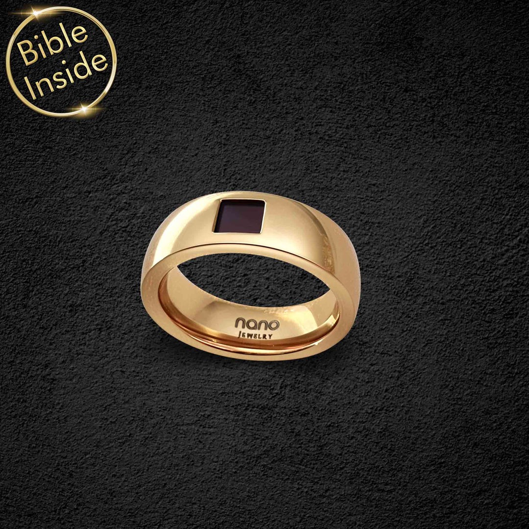 Ring for Valentine's day with scripture inside – elegant daily wear Christian ring